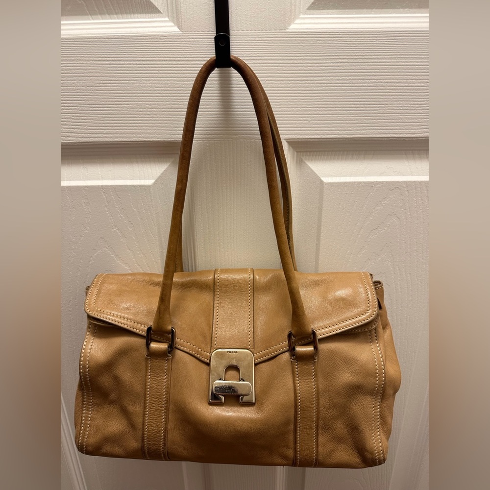 Prada Cuervo Double Strap Shoulder Bag